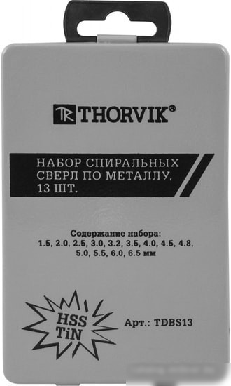 Набор сверл Thorvik TDBS13 (13 шт)