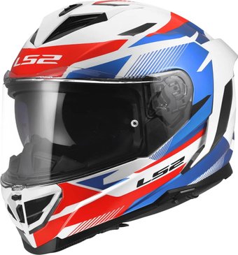 Мотошлем LS2 FF818 Storm III Komai (XS, белый/синий/красный)