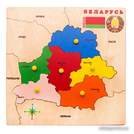 Мозаика/пазл ЛЭМ Карта Беларуси 5028