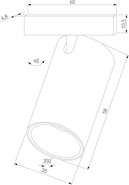 Трековый светильник Elektrostandard Mini Magnetic 85201/01 5W 3000K (белый/черный)