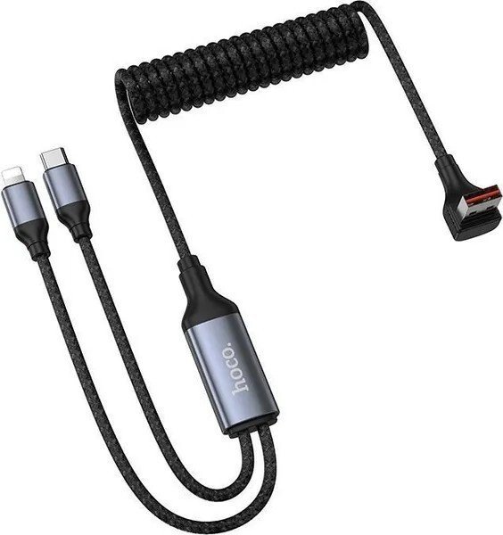 Кабель Hoco DU60 USB Type-A - USB Type-C/Lightning (1.5 м, черный)