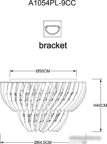 Люстра средней высоты Arte Lamp Ella A1054PL-9CC