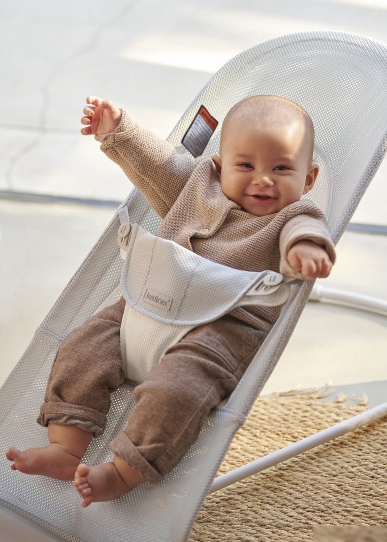Шезлонг BabyBjorn Balance Mesh 0051.29 (silver/white)