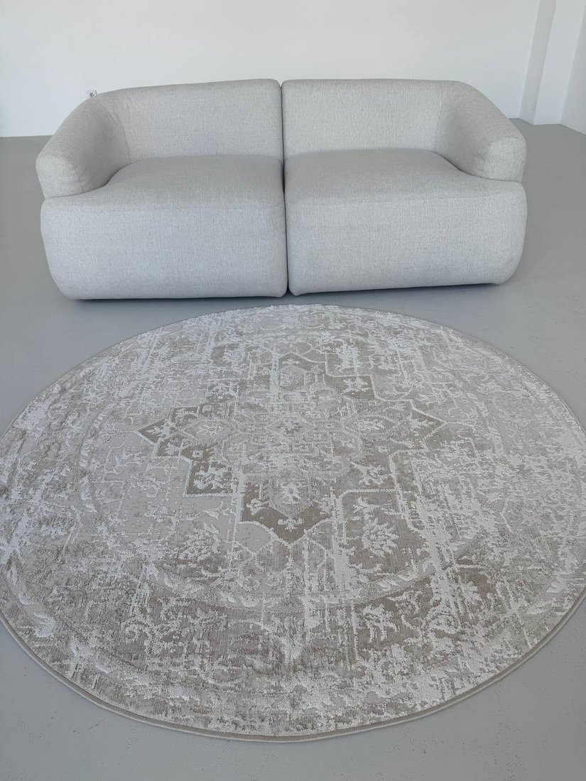 Ковер для жилой комнаты LAXMI Comfort 329 круг (1.2x1.2, Cream/Cream)