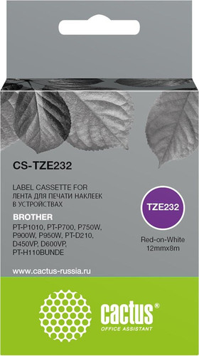 Картридж CACTUS CS-TZE232 (аналог Brother TZE232)
