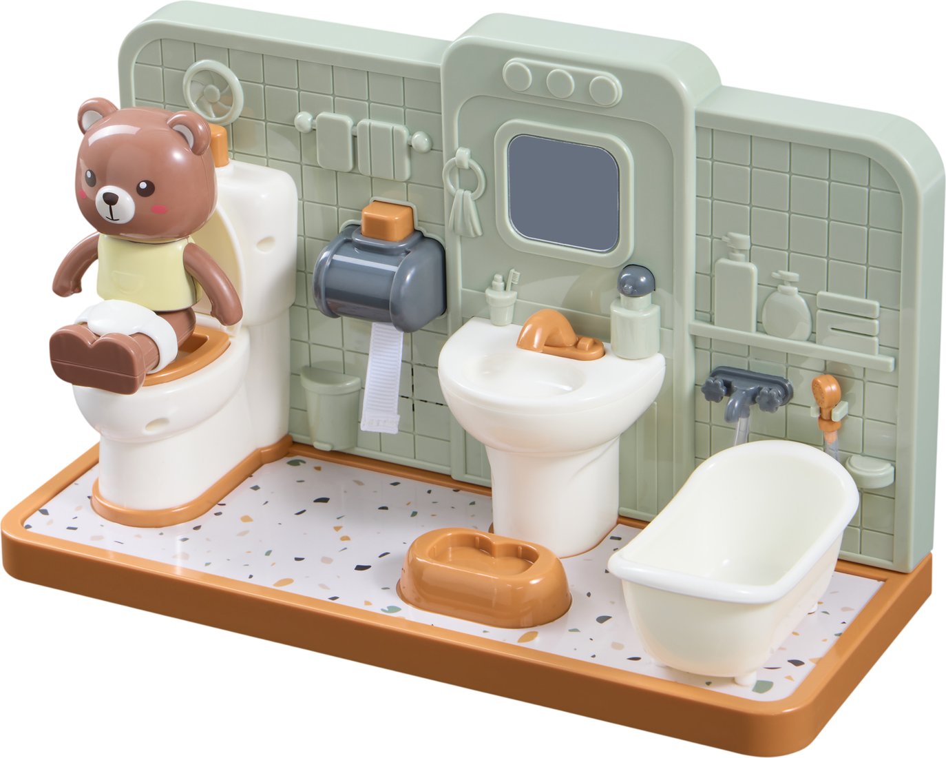 Игровой набор Happy Baby Happy Bathroom 331973 (оливковый)