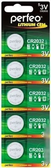 Батарейка Perfeo Lithium CR2032/5BL 5 шт