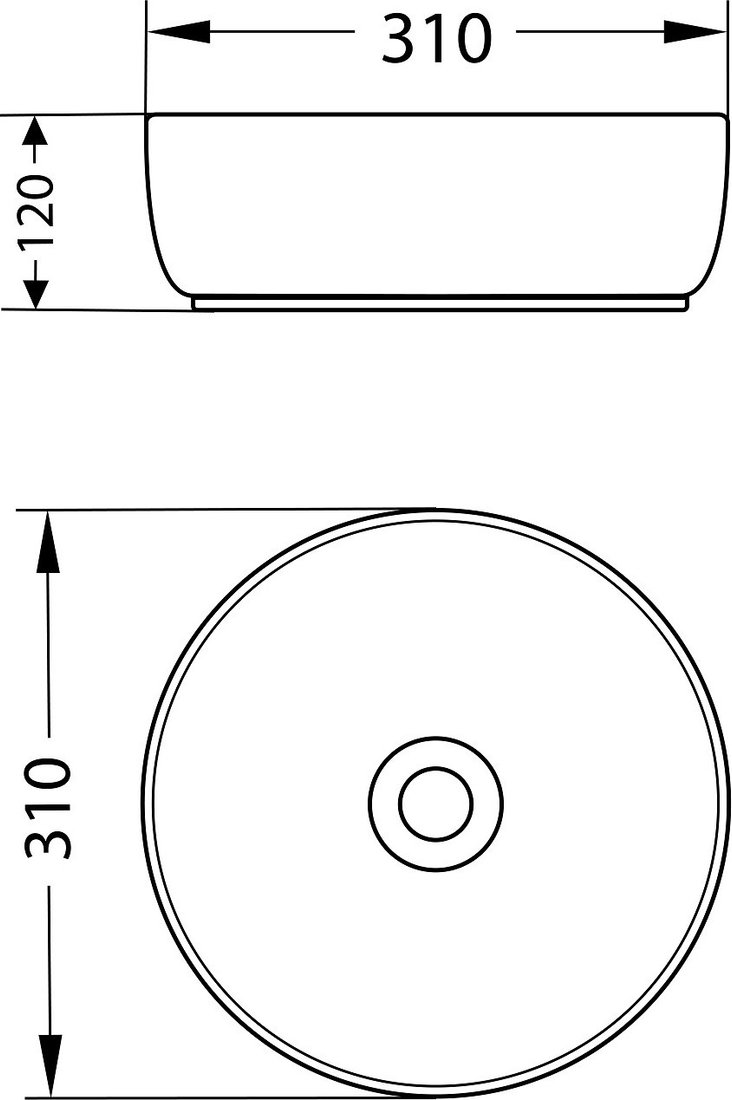 Умывальник Lauter 21499-31 + Moon 21СК8691BS с донным клапаном 21190B (черный матовый)