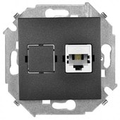 Розетка компьютерная Simon 15 1591598-038 (графит)