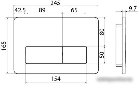 Панель смыва IDDIS Unifix UNI10B0i77 (черный)