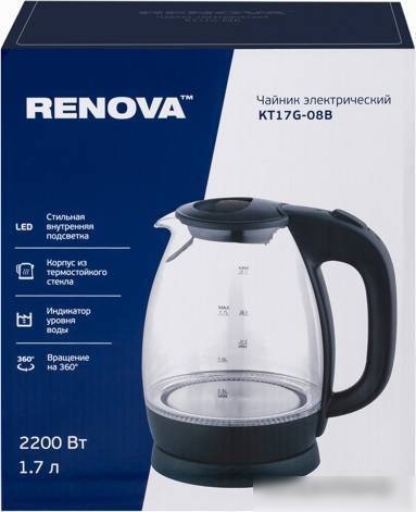 Электрический чайник Renova KT17G-08B