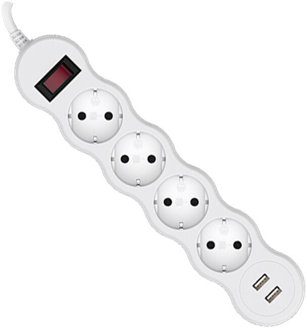 Сетевой фильтр Maxvi SP-230A (3м, белый)