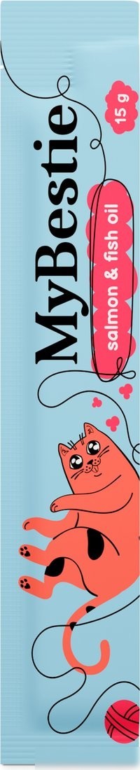 Лакомство для кошек MyBestie Лосось и Рыбий Жир (5x15 г)