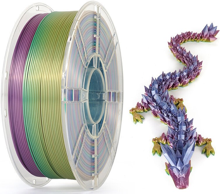 Филамент Kingroon PLA Silk 1.75 мм HC256 (1 кг, милая радуга)