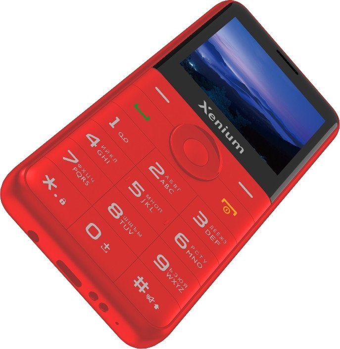 Кнопочный телефон Xenium X700 (красный)