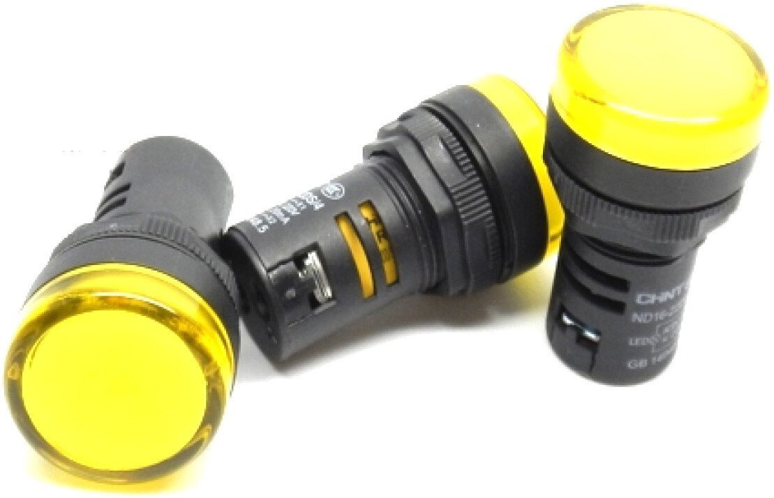 Лампа сигнальная Chint ND16-22DS/2 AC/DC 24В (R) 592939 (желтый)