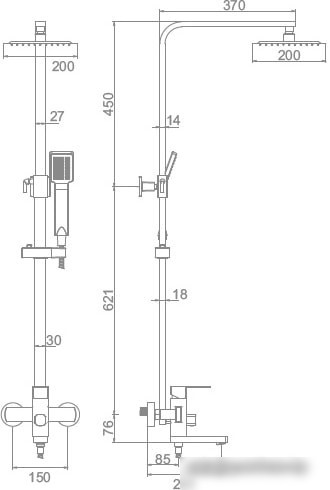 Душевая система Ledeme L72433