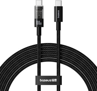 Кабель Baseus Gem Fast-Charging Data 100W USB Type-C - USB Type-C (1 м, черный)
