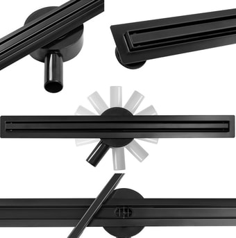 Трап/канал Calani Eco360 Slim 80 Black CAL-G0027