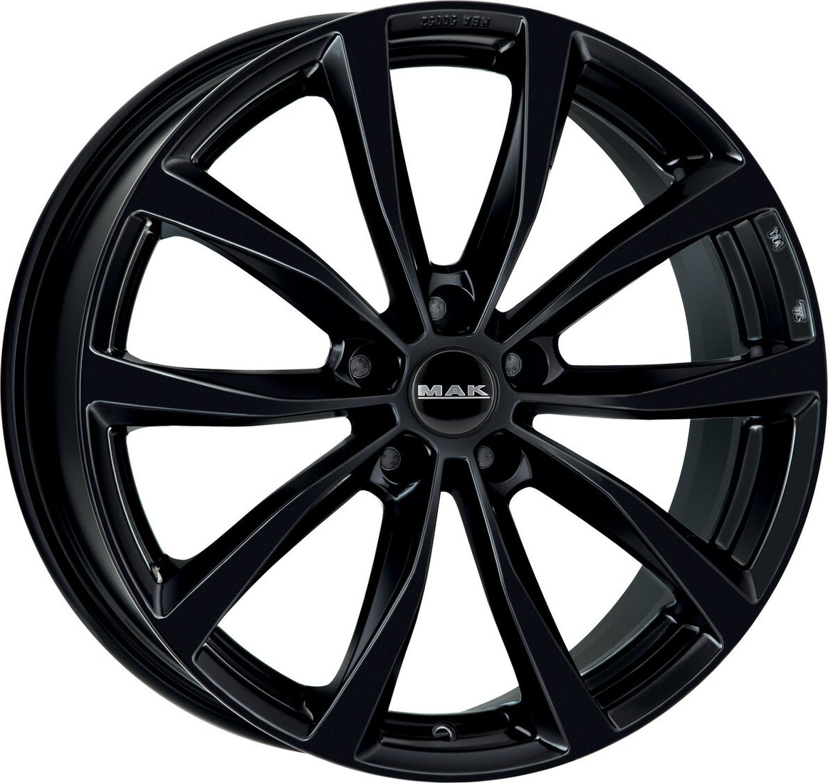 Литые диски MAK Wolf 19x8" 5x112мм DIA 66.45мм ET 39мм Gloss Black