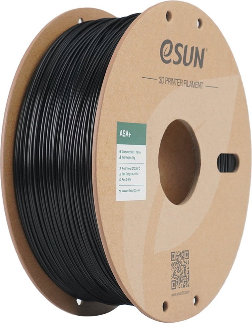 Пластик eSUN ASA+ ASA+175B1P1 (1.75мм, 1кг, черный)