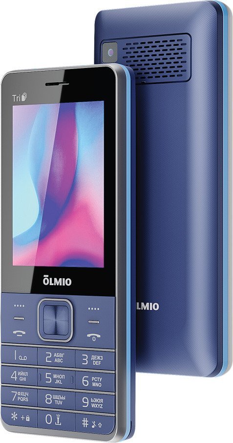Кнопочный телефон Olmio M30 (синий)