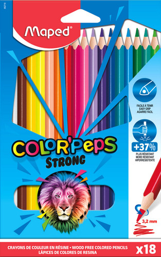 Набор цветных карандашей Maped Color Peps Strong 862718 (18 цв)