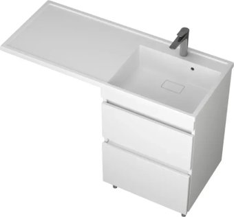 Uncoria Тумба с умывальником Магра 55 2 ящика + Paola Magenta 1200 R (белый)