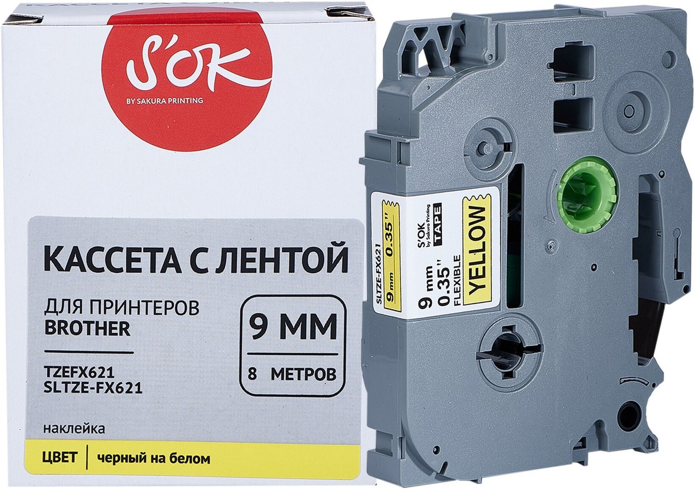 Картридж-лента для термопринтера S'OK TZEFX621