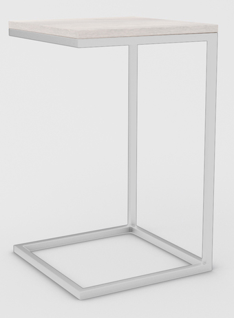 Приставной столик Hype Mebel Лайт 40x40 (белый/древесина белая)