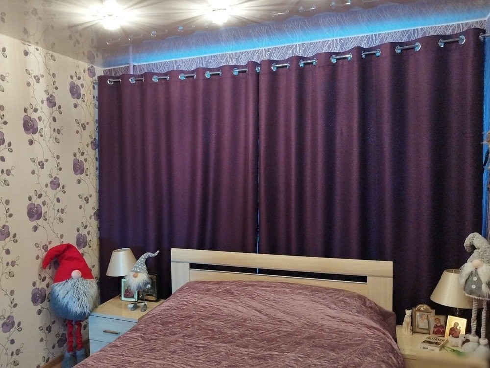 Комплект штор Модный текстиль 06L 112MT222611 (260x180, 2шт, фиолетовый)