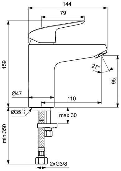 Смеситель Ideal Standard Ceraflex B1714AA