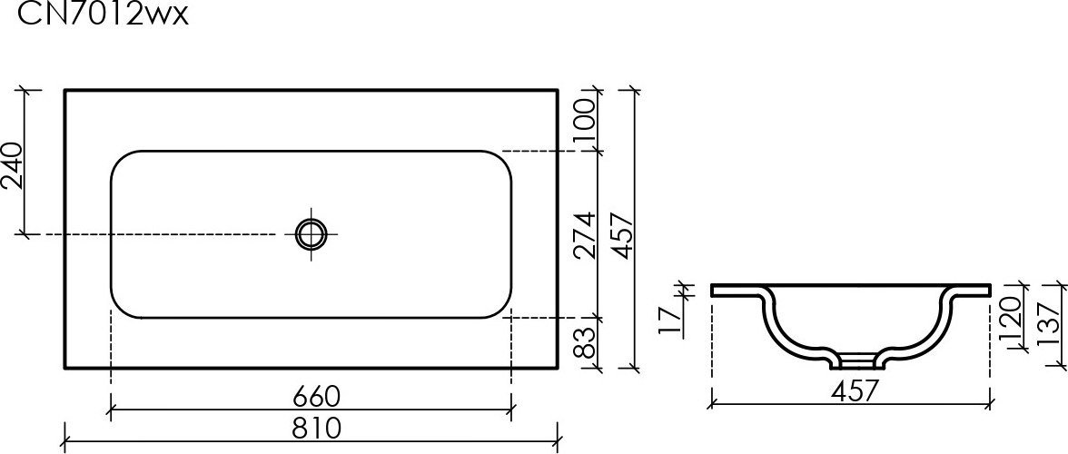 Умывальник Ceramica Nova CN7012wx