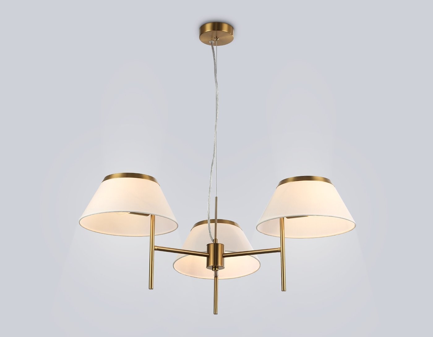 Подвесная люстра Ambrella LH72471/3 BS/WH (латунь/белый)