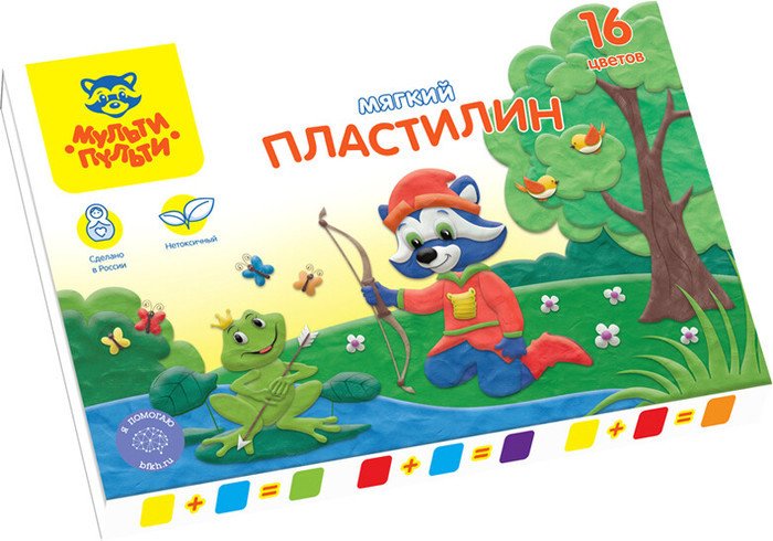 Пластилин Мульти-пульти Енот в сказке МП_41712 (16цв)