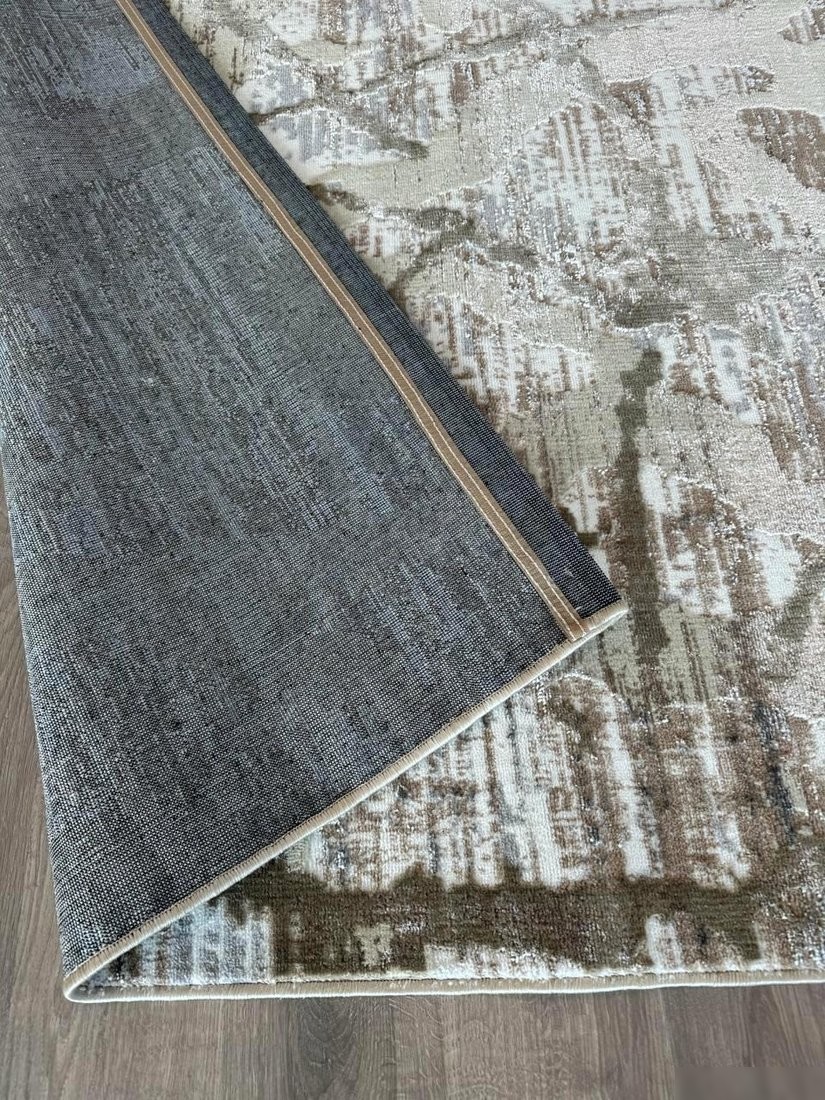Ковер для жилой комнаты Radjab Carpet Бьянка Прямоугольник D059A 8085RK-B (1.4x2, Cream Shirink/Vizon Fdy)