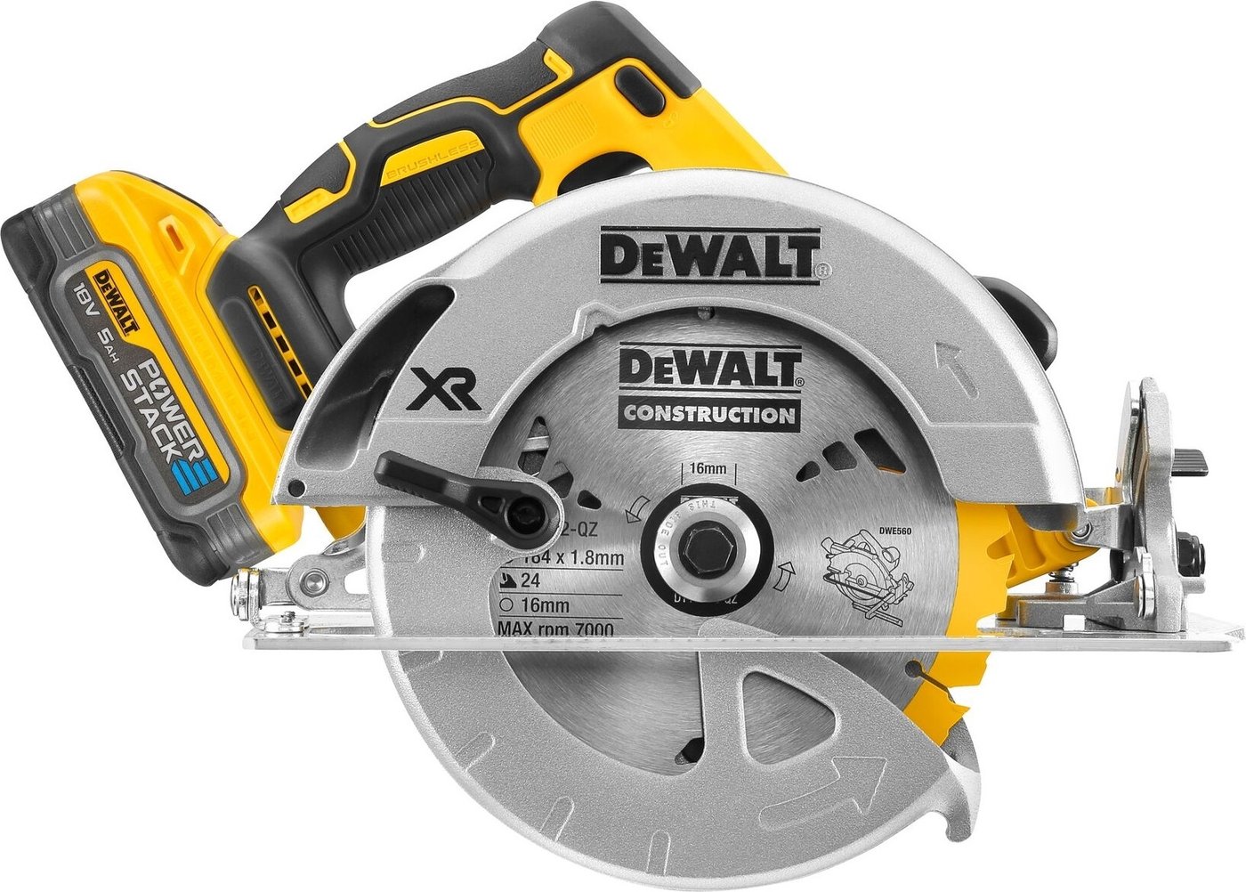 Дисковая (циркулярная) пила DeWalt DCS570H2T (с 2-мя АКБ, кейс)