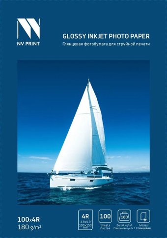 Фотобумага NV Print Глянцевая 10x15 180 г/м2 100 л NVP-180Gl4Rs100