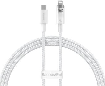Кабель Baseus Explorer Series Fast Charging Cable with Smart Temperature Control 20W USB Type-C - Lightning (1 м, белый)
