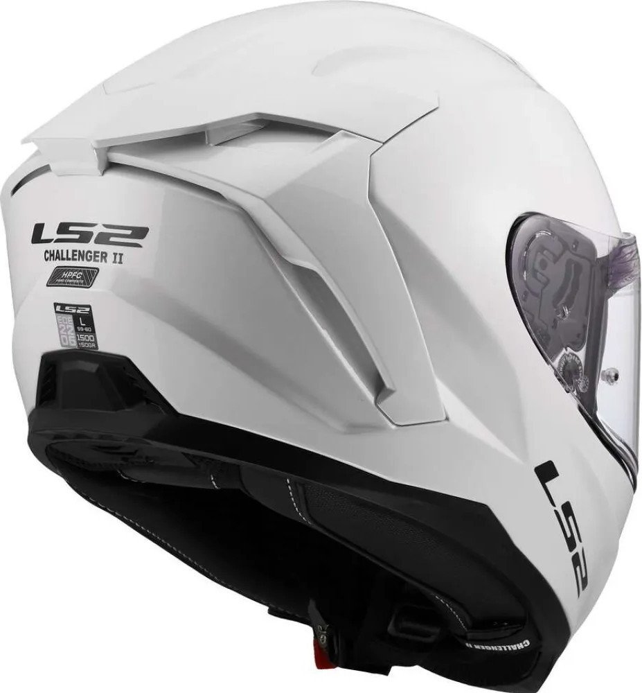 Мотошлем LS2 FF817 Challenger II Solid (M, белый)