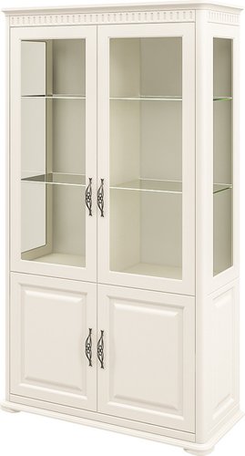 Шкаф-витрина Elva Лазаро NEM03HS-2D2V-1140/480/2000 (27) (крем)
