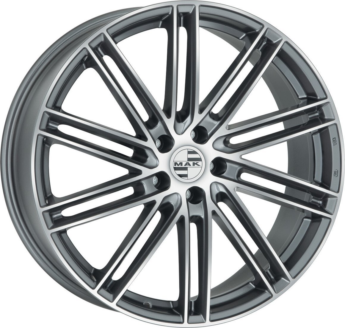 Литые диски MAK Leipzig 21x9.5" 5x130мм DIA 71.6мм ET 60мм Gun Met-Mirror Face