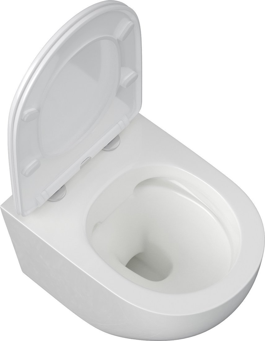 Унитаз подвесной Berges Wasserhaus Okus Rimless + Visam Slim 525 EX-043389 (с сиденьем)