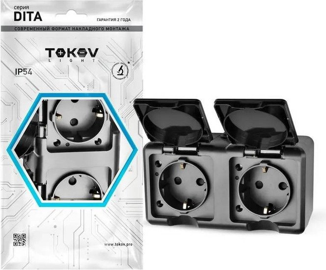 Розетка Tokov Electric Dita TKL-DT-R2Z-C14-IP54
