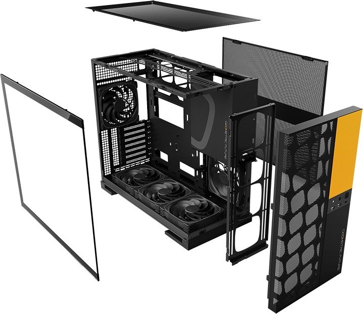 Корпус Geometric Future Model 5 Vent 5FAN (черный/желтый)