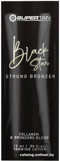 Крем для загара SuperTan Black Star Cо Slimming эффектом и питательными маслами (15 мл)