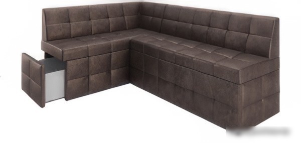 Угловой диван Мебель-АРС Атлантис левый 190x84x120 (серо-шоколадный Star Velvet 60 Cofee)