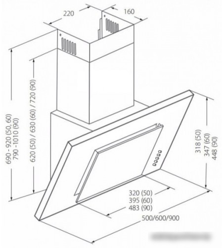 Кухонная вытяжка Akpo Optima 50 WK-4 (черный)