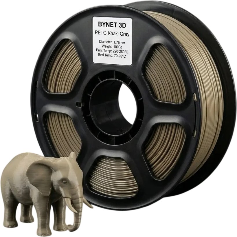 Филамент BYNET3D PETG BN_PETG0_KGY (Khaki Gray)