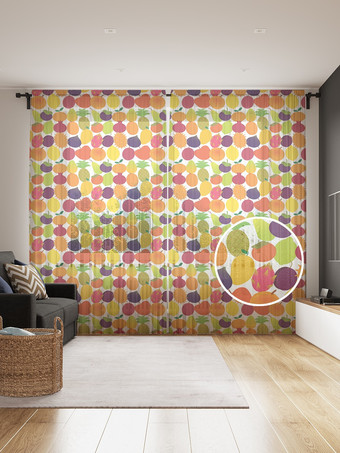 Комплект штор JoyArty Фруктовый сбор 1.45x2.65 м tul_71738_145x265 (2 шт)